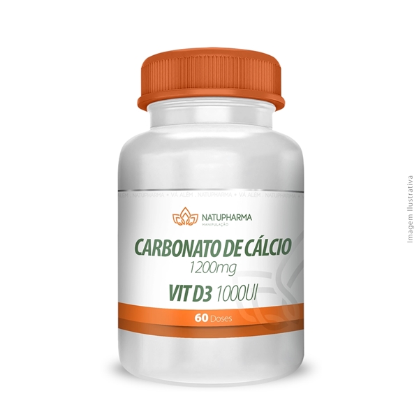 Carbonato De Cálcio 1200Mg + Vitamina D3 1000UI 60 Doses