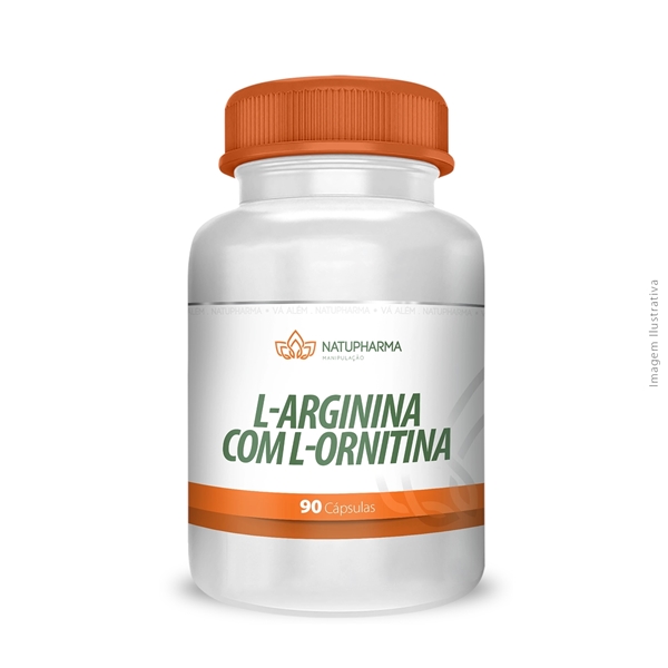 L-Arginina com L-Ornitina 90 Cápsulas